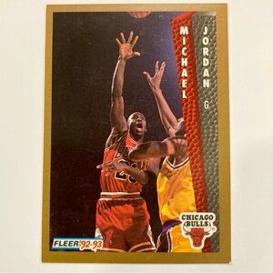 1992-93 Michael Jordan Fleer Basketball Card #32 Guard Chicago Bulls